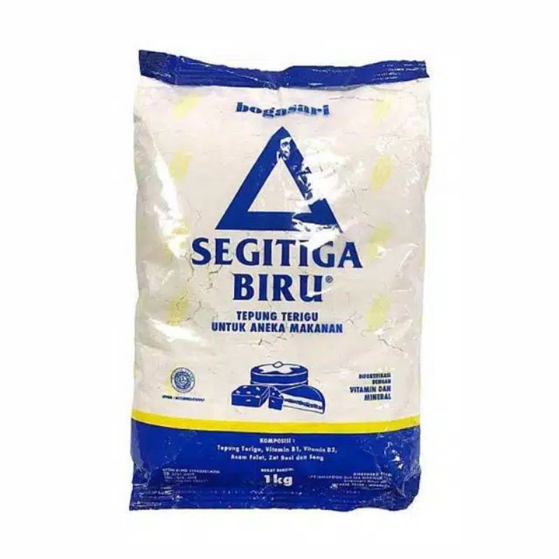 Tepung terigu segitiga biru 1 kg Bogasari