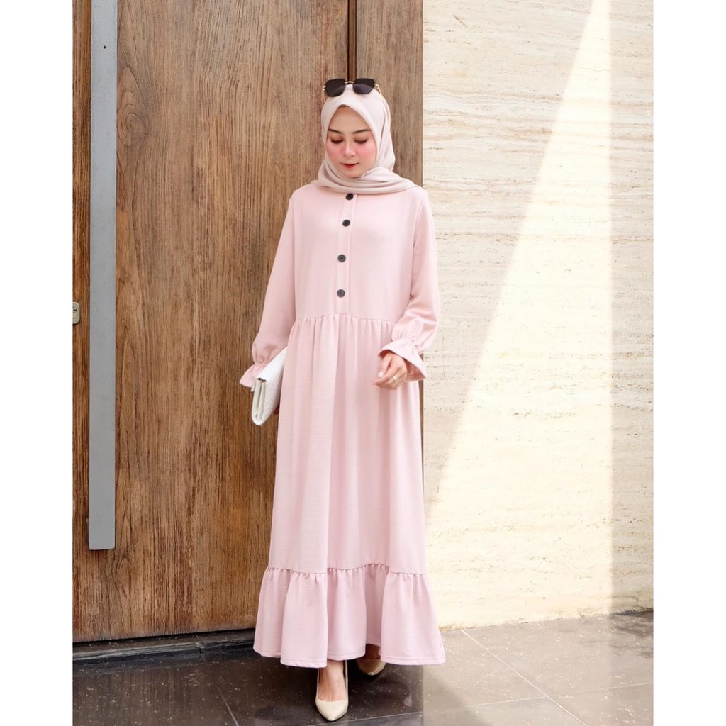 Adinda dress / DRESS WANITA MUSLIMAH / CASUAL DRESS / DRESS KEKINIAN