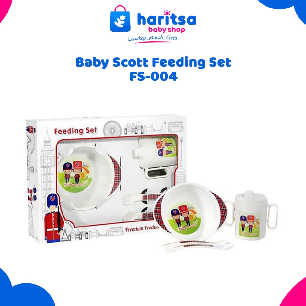 Baby Scots Feeding Set Fs-004 / Perlengkapan Makan Set / Tempat Makan Bayi