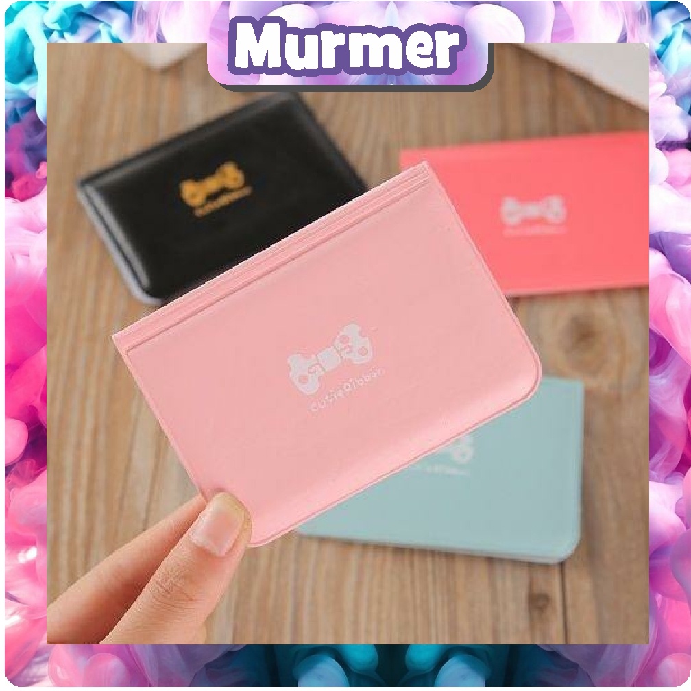 MurmerOfficial D015 Dompet Kartu Polos Motif Mini Lucu Import Wanita Card Nama Holder