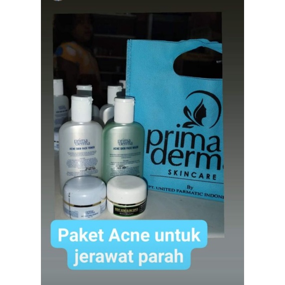 BPOM Prima Derma Paket Whitening Acne Super Glowing.