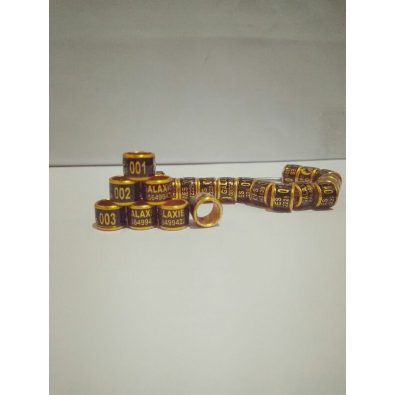 MEWAH.. RING burung puter pelung, ring burung 7mm model roda transparan bisa pesan nama DLL.harga/25