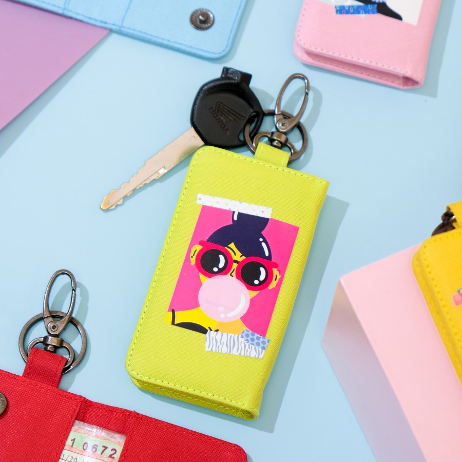 Dompet STNK Mobil Motor - Gantungan Kunci Girl Edition Pop Art