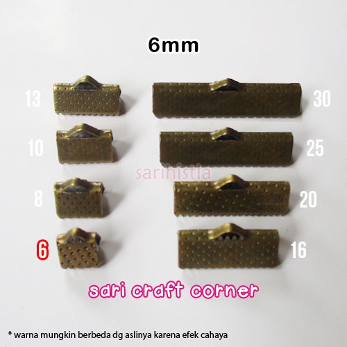 

per 12pcs - Penjepit Pita Bronze 6mm - Klep Pita Klip Pita Ribbon Clamp ATG