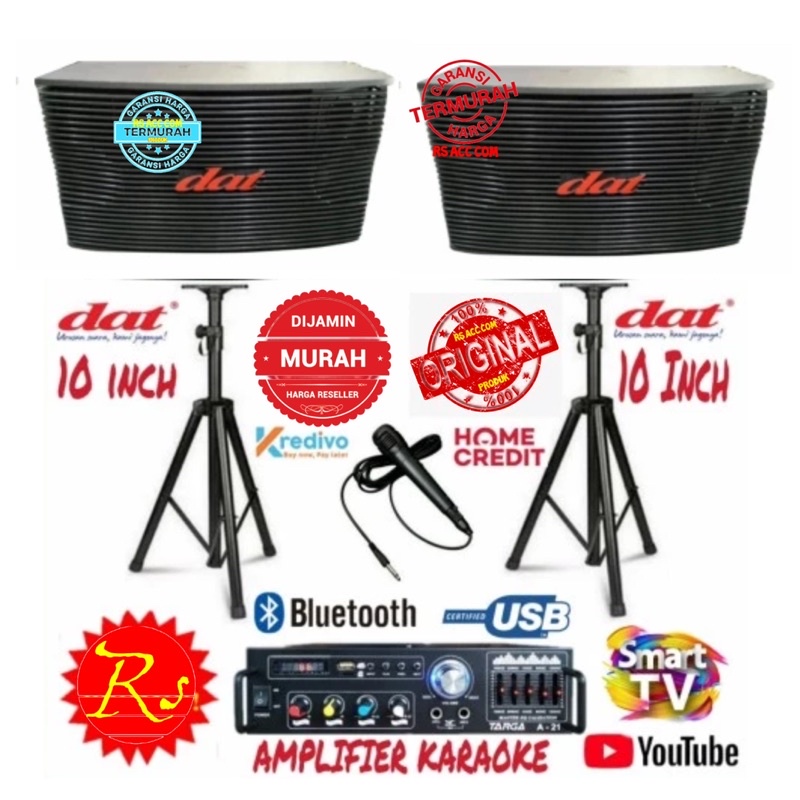 Karaoke Set Speaker DAT 10 IN Ampli Bluetooth Karaoke Smart Tv youtube