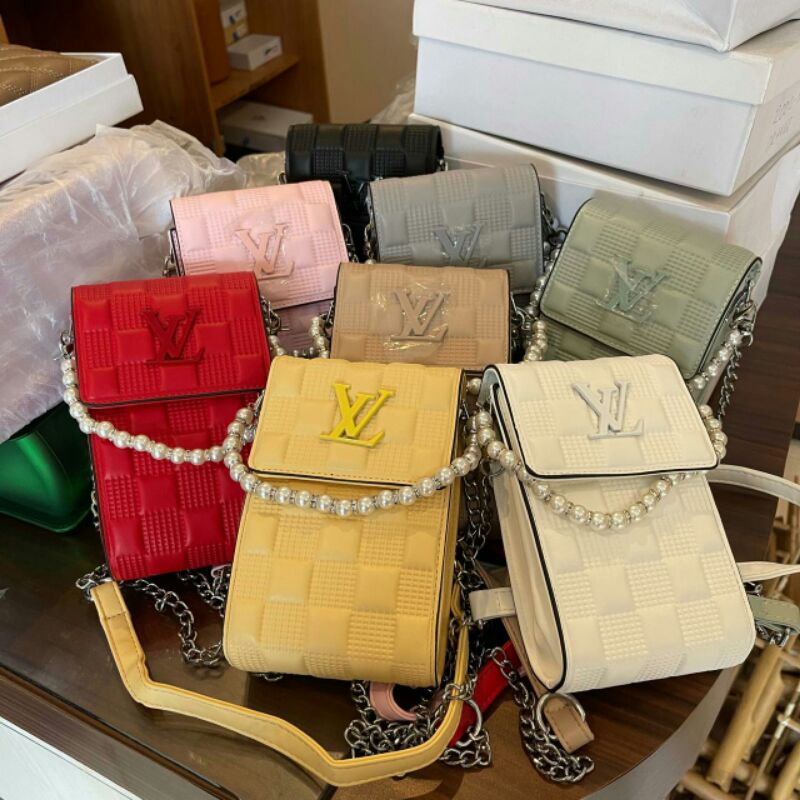 [BISA COD] TAS SELEMPANG SLEMPANG HP HANDPHONE LV IMPORT