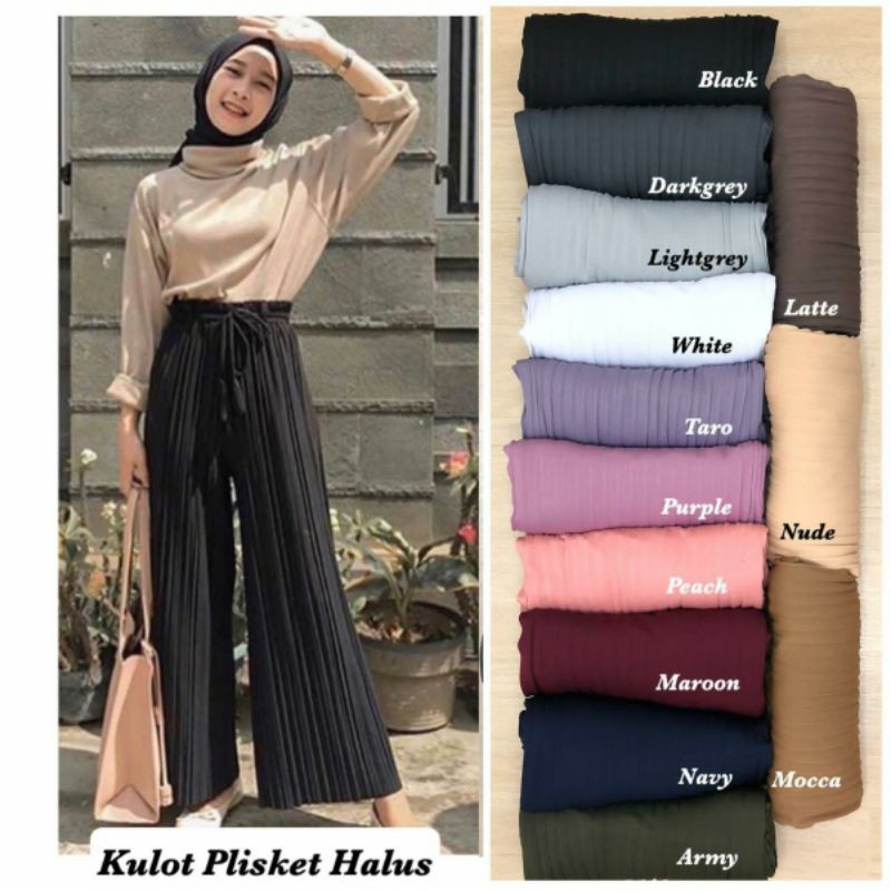 Giselle Kulot Plisket Polos Premium - free belt tali