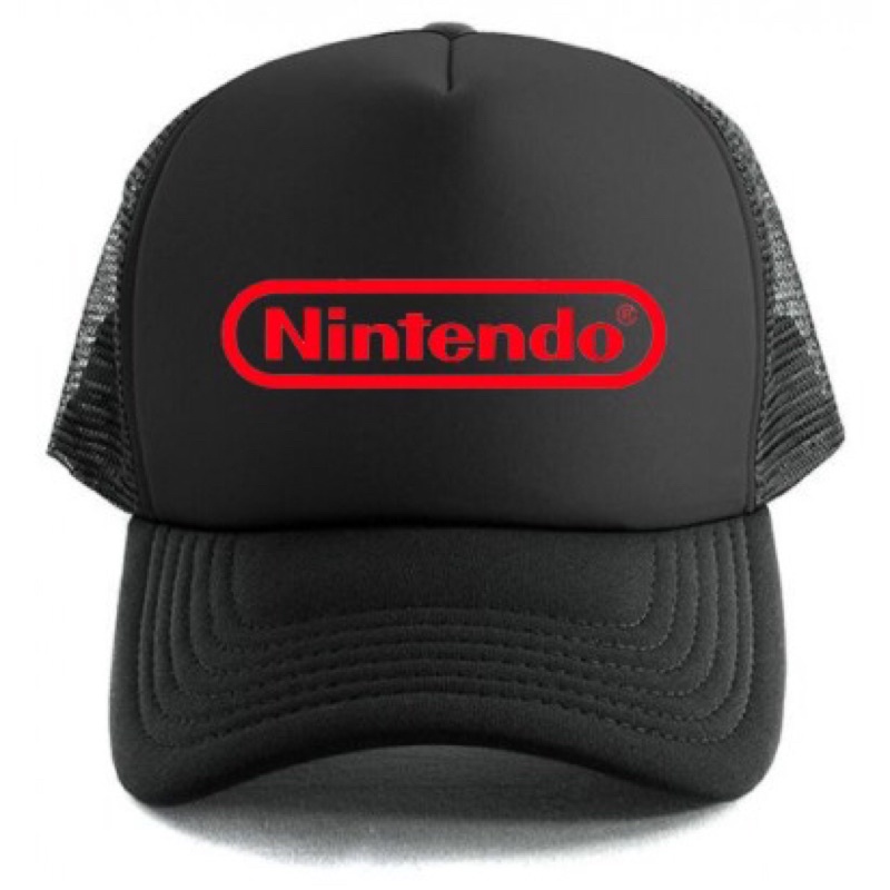 Topi Trucker Nintendo Sablon Merah