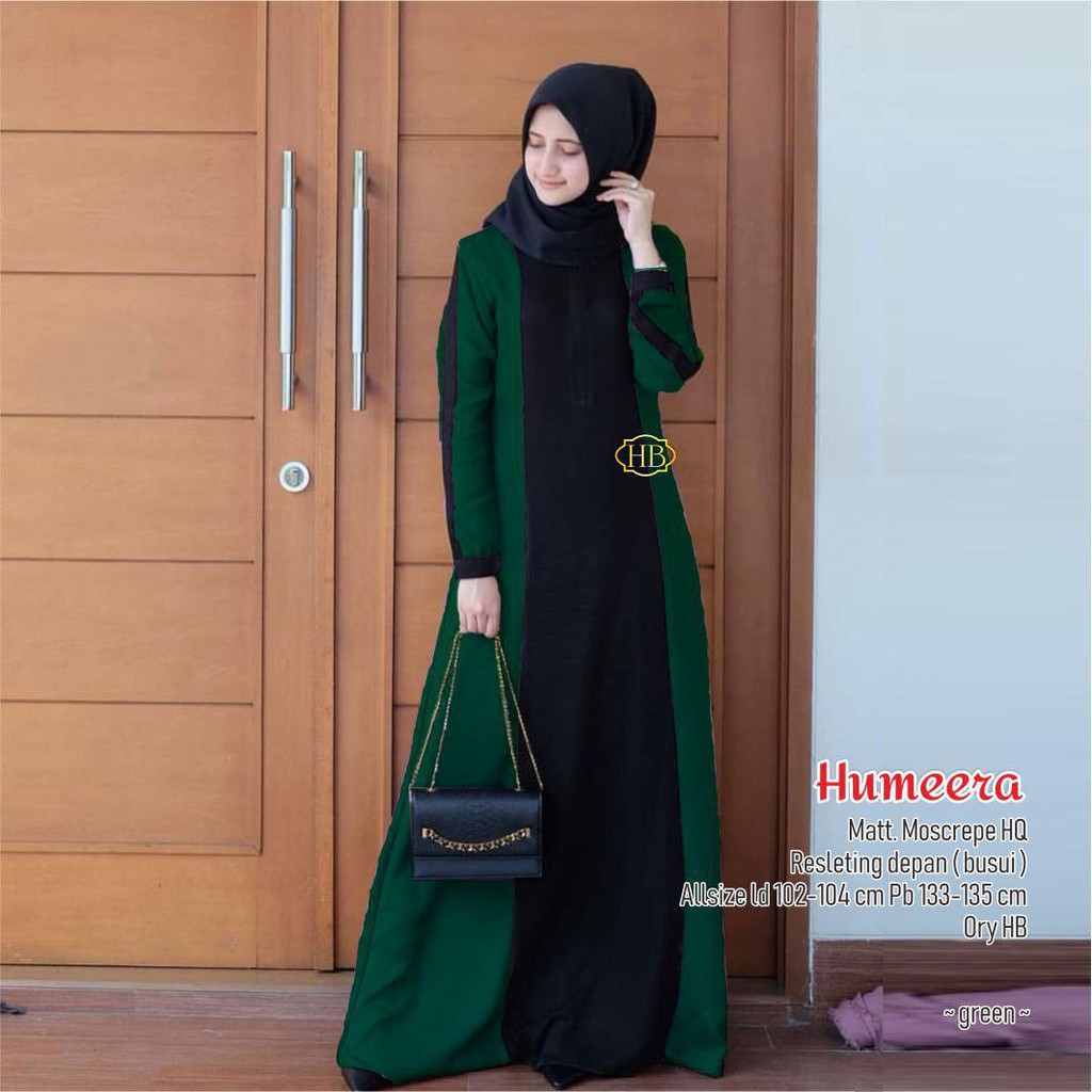 GAMIS KOMBINASI BAHAN MOSCREPE