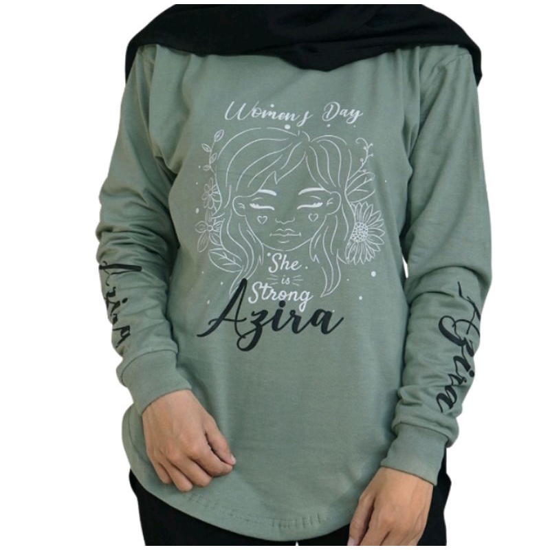 Kaos Lengan Panjang Azira/Kaos Hijab Azira Original