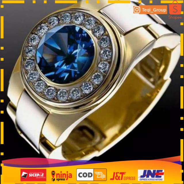 CINCIN PRIA PERMATA BIRU | CINCIN BERCAK API BIRU TQR-E.3B