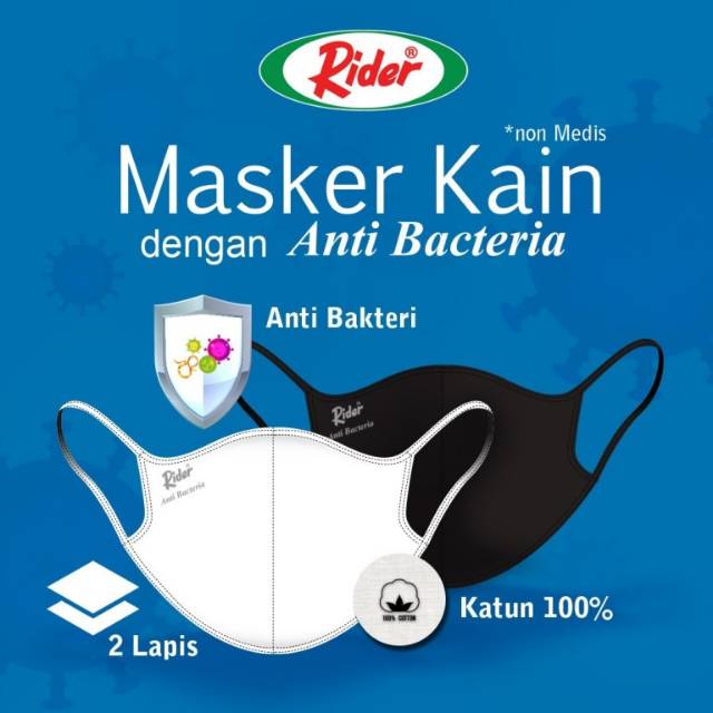 Masker Kain Putih NonHijab