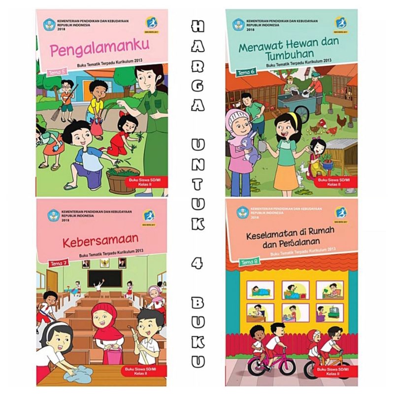 PAKET BUKU TEMATIK KELAS 2 SD TEMA 5 6 7 8 KURIKULUM 2013 REVISI KEMENDIKBUD