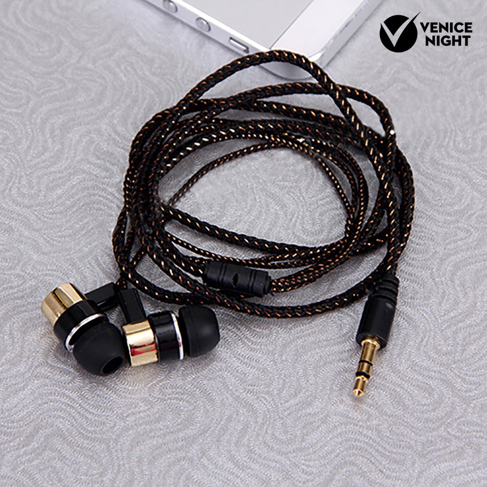 (VNEP) (Berkabel) Earphone In Ear Bass Stereo Bahan Metal Untuk Handphone / PC