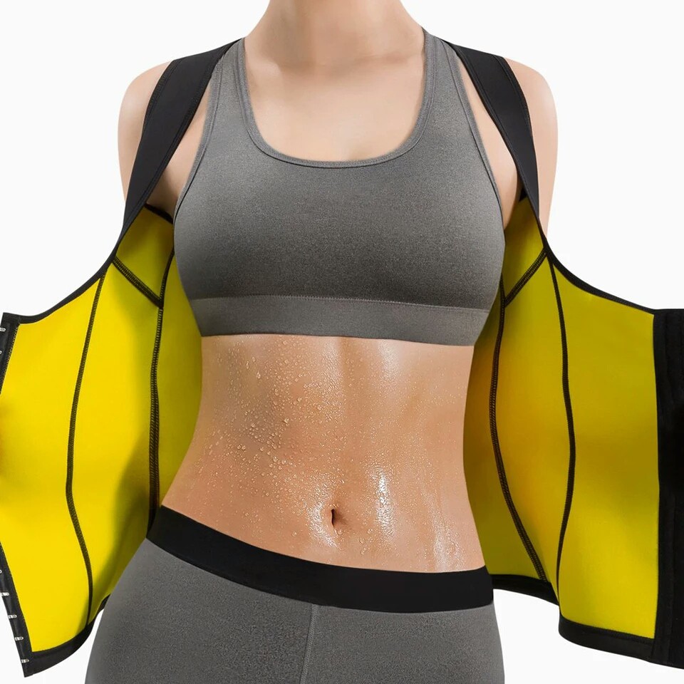 PENGECIL PERUT BUNCIT KORSET PELANGSING BAJU SAUNA SUIT GYM WANITA HOT SHAPER NEOTEX B1