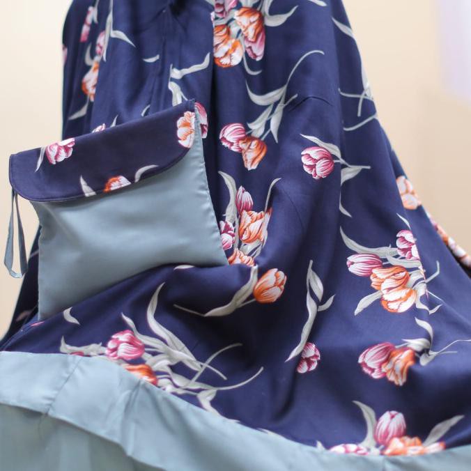Ori&Terjamin Mukena/Mukenah Bali Katun Rayon Super Jumbo Dewasa Grosir Mukena Murah - Naeema Grey