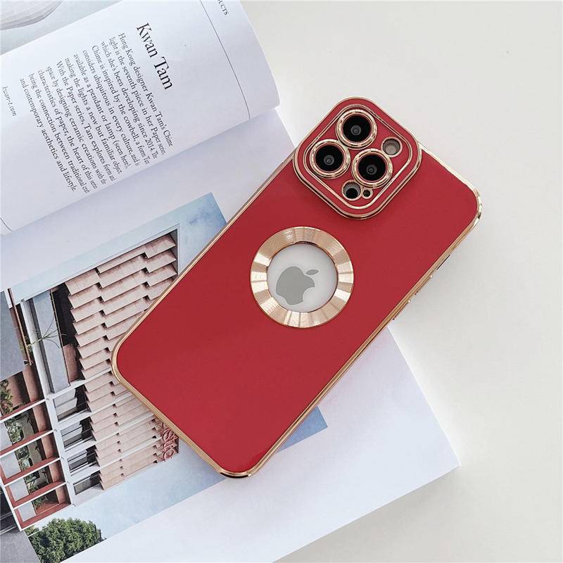 Soft Case Silikon Plating Polos Cover Proteksi Belakang Hp Untuk iPhone 11 / 12pro / 11promax / iPhone12