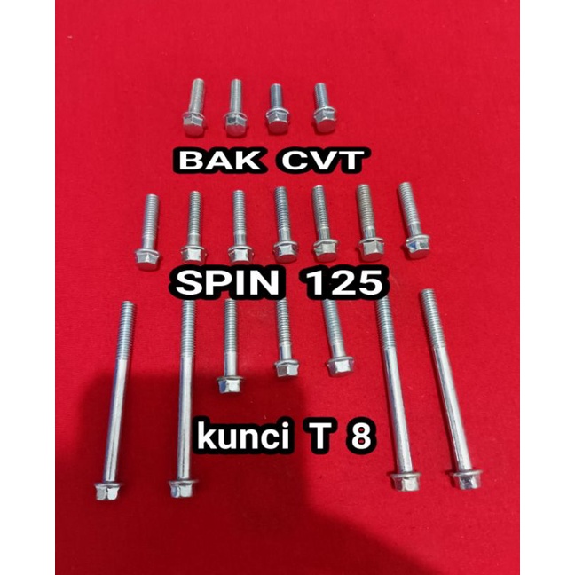 baut set bak caver cvt suzuki spin 125