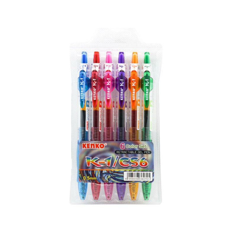 Pulpen Gel Kenko K-1 6 Warna / CS6 6 Warna - 1 Set