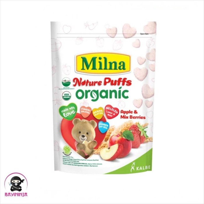 

MILNA Nature Puffs Organic Apple Mix Berries 15 g T-Ninjabayi 01