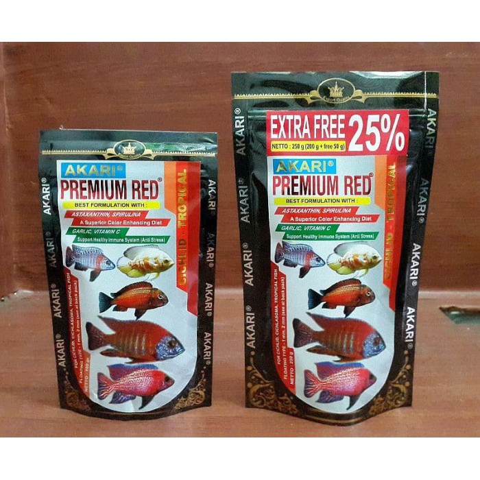 

TERBARU AKARI PREMIUM RED CICHLID 250 GRAM
