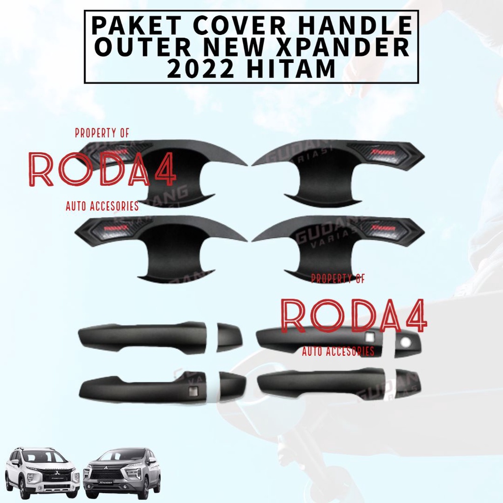 Paket Handle Outer Mangkok Tank Cover Mobil Xpander 2022 2021 2020 2019 2018 Tutup Bensin Auter Carbon Hitam