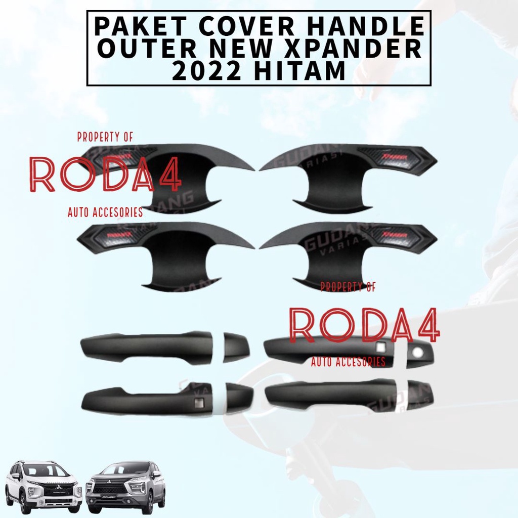 Paket Handle Outer Mangkok Tank Cover Mobil Xpander 2022 2021 2020 2019 2018 Tutup Bensin Auter Carbon Hitam