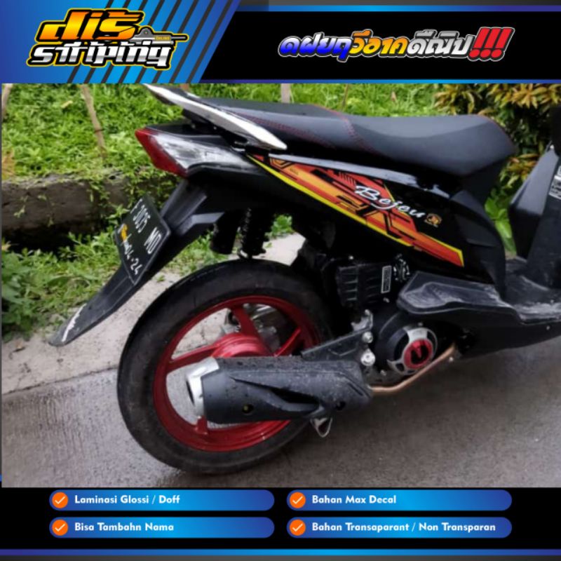 Striping Beat Karbu Transparan Custom Livery Bus Bejeu Terlaris