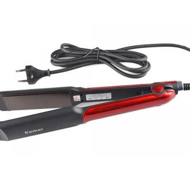 Catokan Rambut Kemei Original KM-531 Profesional Hair Straightener Ionic Red