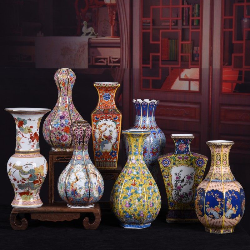 Vas Bunga Cecefavors Guci China Chinoiserie Dekorasi Imlek