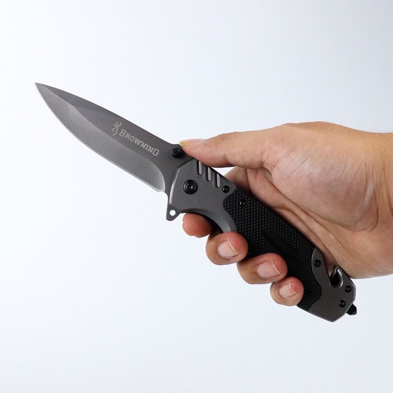Pisau lipat outdoor portable knife survival tool 440C