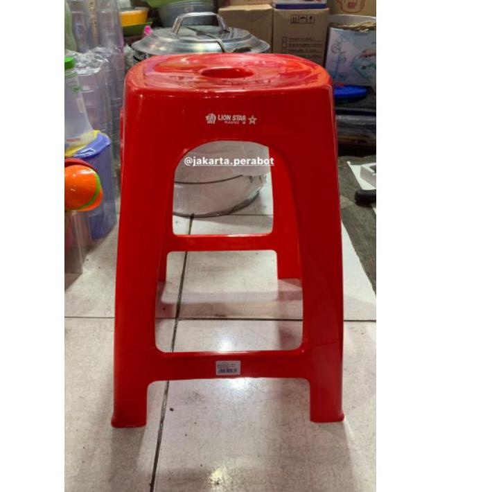Lion Star-Kursi / Bangku Plastik Tinggi Lion Star / Bangku Bakso Plastik Murah