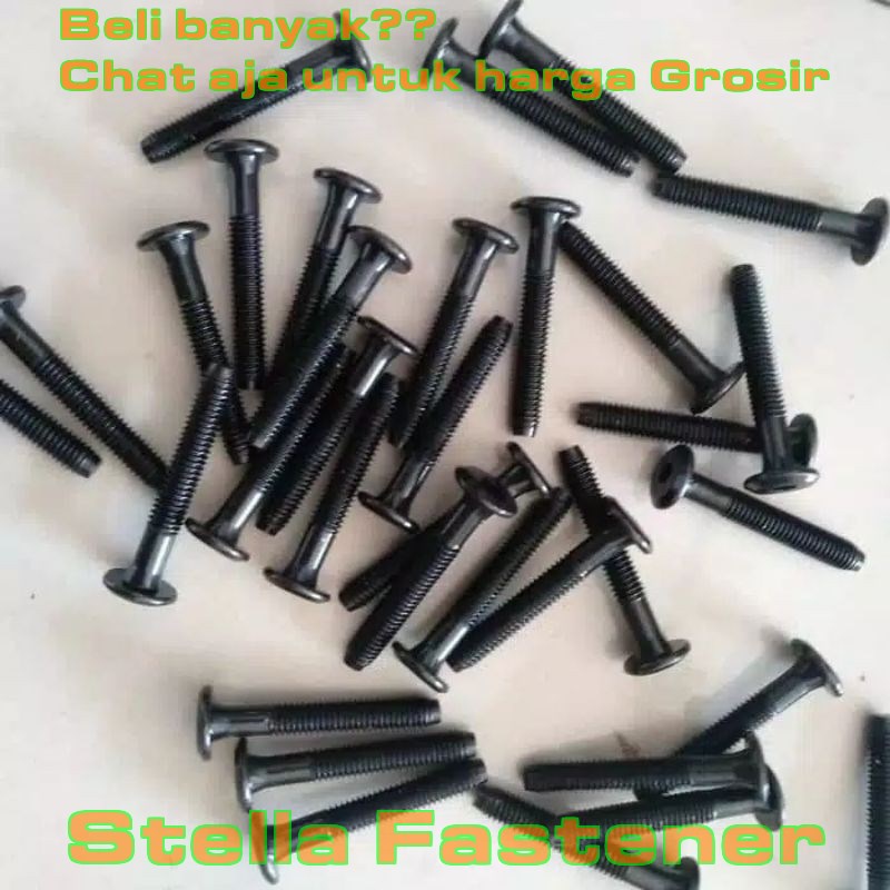 8 pcs Baut Dipan M6x40 JCBC 4cm Antik Furniture Dipan Lemari Meja   Grosir Baut