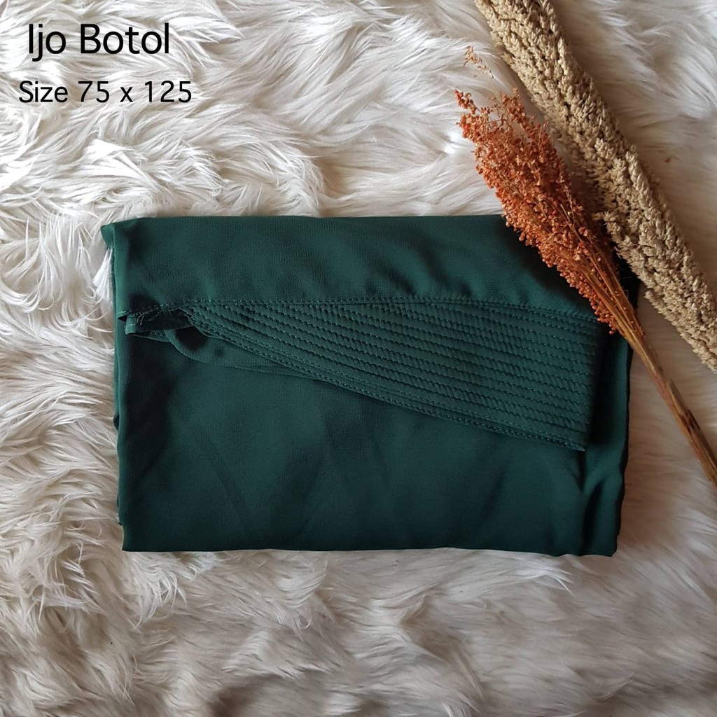 Hijab Jilbab Khimar Raudah Kancing-IJO BOTOL