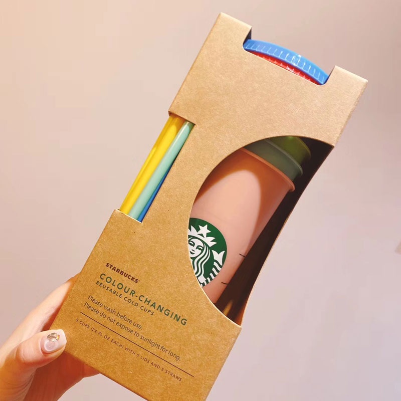 Tumbler Starbucks Color Changing Cups Biru Berubah Warna Colour Reusable Cup