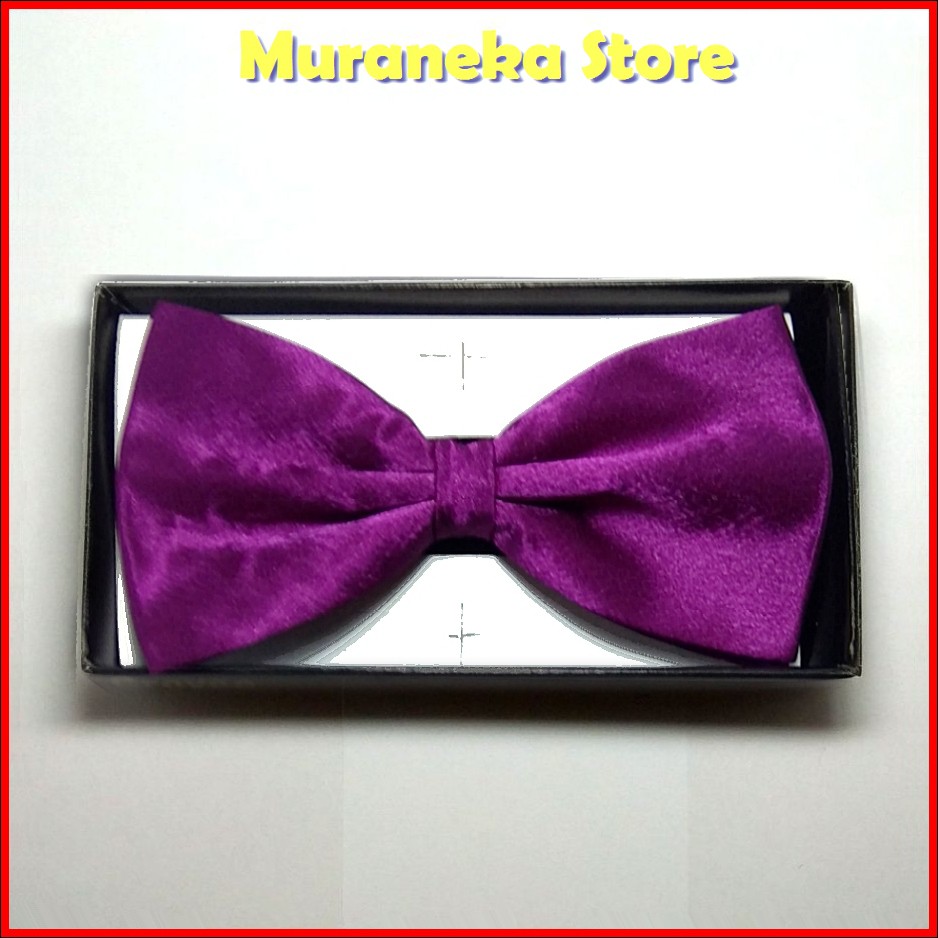 Dasi Kupu2 UNGU bowtie Purple Polos Pria Pita Pakaian Kupu Pesta violet Cowok Pengantin Wedding Set