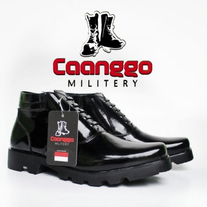 sepatu pdh kulit asli kilap tali mati sepatu pdh TNI POLRI SECURITY original caanggo