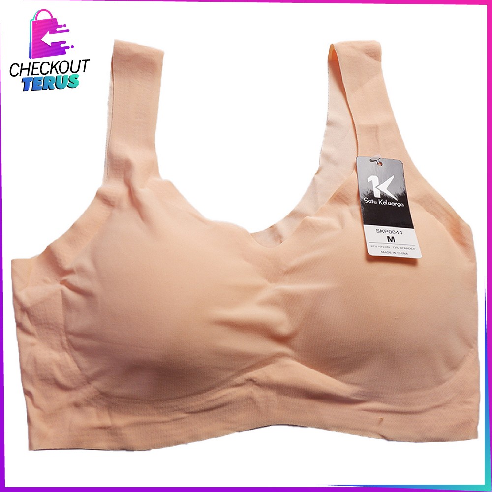 CT P44 Bra Busa Bahan Halus Tanpa Kawat Pakaian Dalam Wanita Elastis Sport Bra Bra Elastis BH Yoga Murah