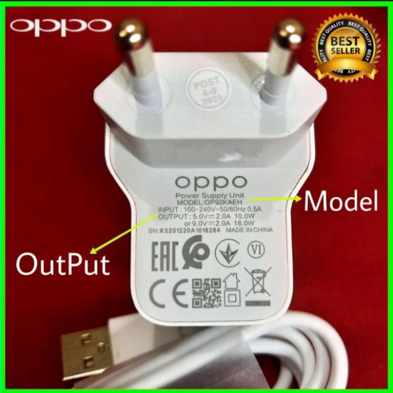 Charger Fast Charging USB C Oppo A92 A52 18 Watt original 100%