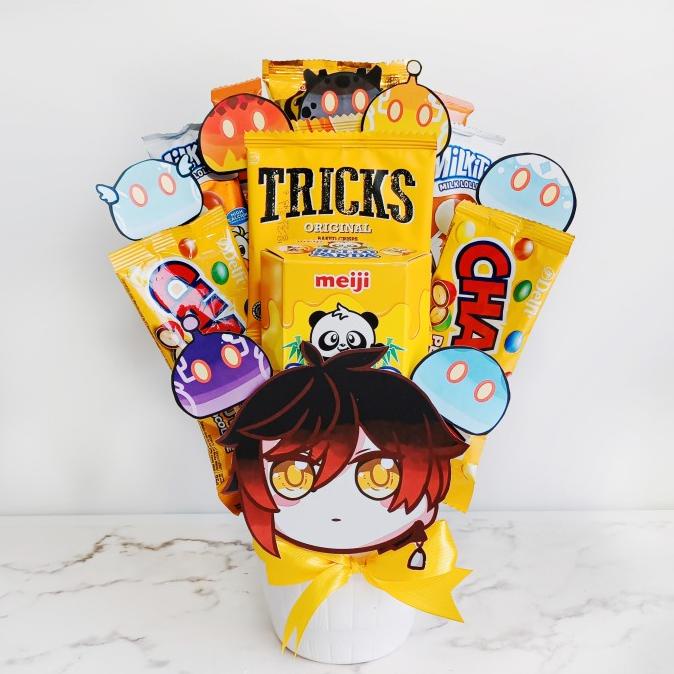 

Premium Product!!! Paket Snack / Hampers / Gift Box Ultah Character - Gi - Zhongli - Paling Dicari