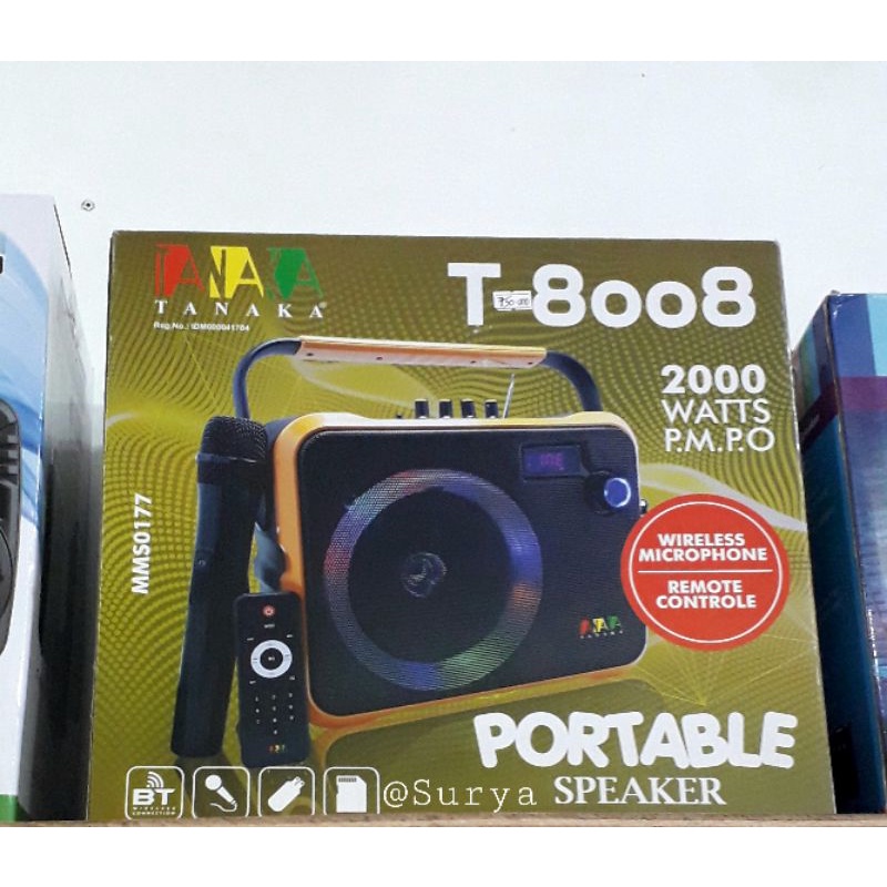 SPEAKER PORTABLE TANAKA T-8008 MURAH