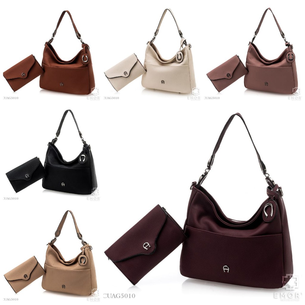 Tas hobo wanita Etienne Cuag5010 set 2in1 import batam