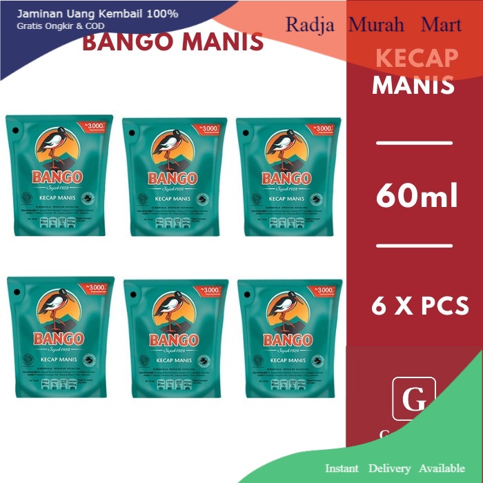 

BANGO MANIS 60 ml Kecap Manis isi 6