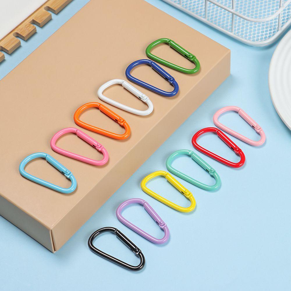 Suyo 5Pcs Tombol Panjat Keselamatan Olahraga Luar Ruangan Carabiner Multicolor Aluminium Alloy