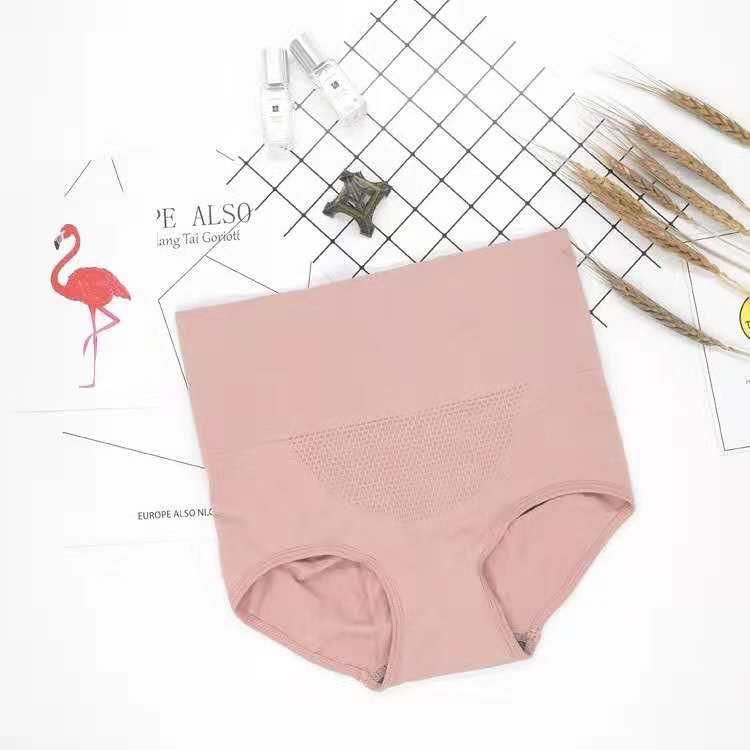 [ LINGERIE MASTER ] - (C-27) Celana Dalam High Waist Korset CD Wanita Briefs Elastis Seamless Bahan Nilon + Katun-C-27 Pink