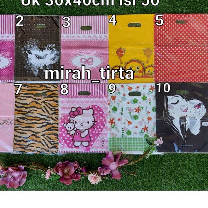 

❤❤30x40cmKantong kresek plong motif olshop online shop 30x40 . Kresek baju distro . kantung olshop
