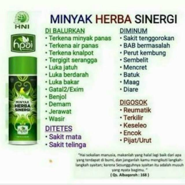 

Minyak Herba Sinergi MHS HNI-HPAI