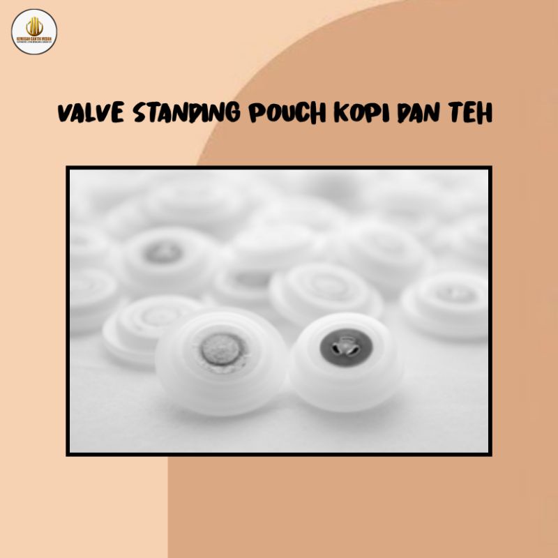 Valve kemasan standing pouch kopi/teh