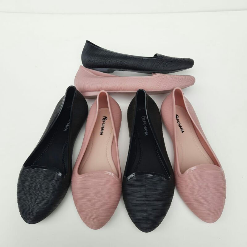 Sepatu Plat shoes Wanita Sepatu Jelly Fuhaha TJ-708