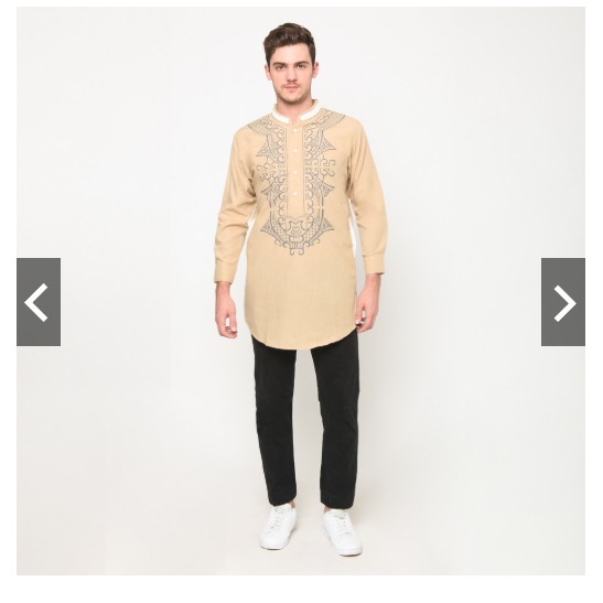 Fifi Fashion Baju Koko Kurta Pakistan Tangan Panjang - Padli